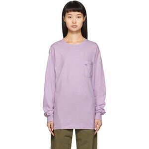 Noah NYC Pocket Long Sleeve T-Shirt Size M Womens Purple Tee